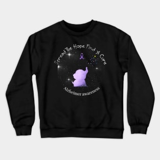 Alzheimer Awareness Spread The Hope Find A Cure Gift Crewneck Sweatshirt